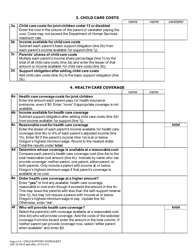 Form CSF02 0910 Child Support Worksheet - Oregon, Page 2