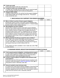 Form CSF02 0910 Child Support Worksheet - Oregon, Page 4