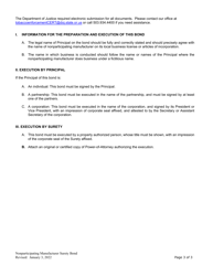 Nonparticipating Manufacturer Surety Bond - Oregon, Page 3