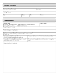 Application Form - Sexual Assault &amp; Domestic Violence Counseling Only - Oregon, Page 4
