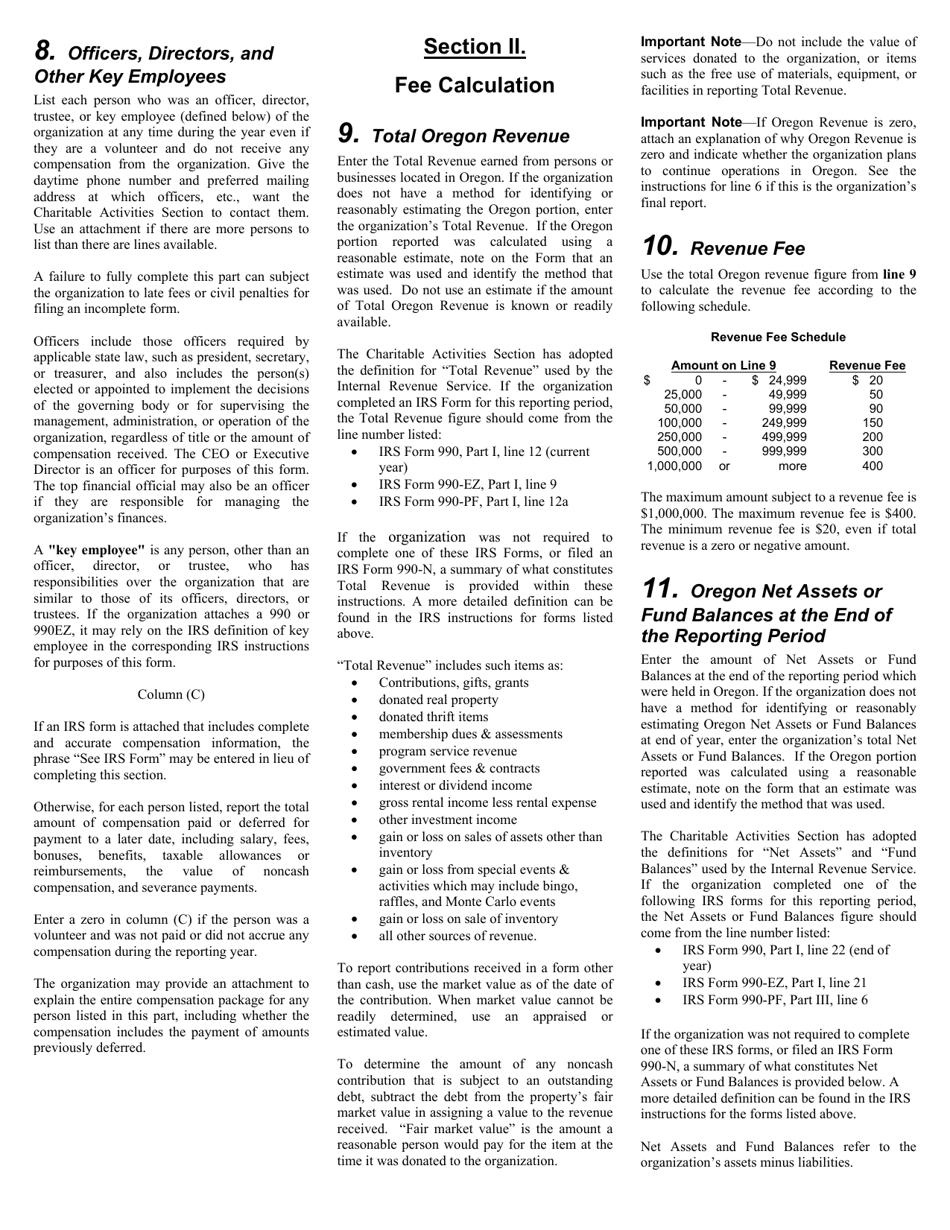 Form CT-12F Charitable Activities Form for Foreign Charities - Oregon, Page 5