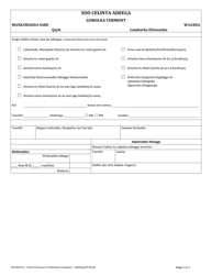 Form 100-00251S Intent to Pursue or Withdraw Complaint - Stalking - Vermont (Somali), Page 2
