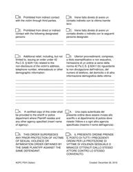 Temporary Order for Protection of Victims - Pennsylvania (English/Italian), Page 3