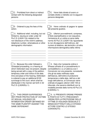 Final Order for Protection of Victims - Pennsylvania (English/Italian), Page 4