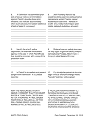 Petition for Protection of Victims - Pennsylvania (English/Polish), Page 5