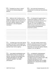 Temporary Order for Protection of Victims - Pennsylvania (English/French), Page 3