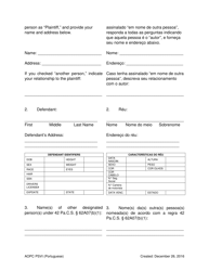 Petition for Protection of Victims - Pennsylvania (English/Portuguese), Page 2