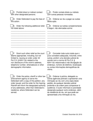 Petition for Protection of Victims - Pennsylvania (English/Portuguese), Page 6