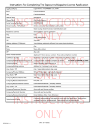 Form DPSSP4011-A Explosives Magazine License Application - Louisiana, Page 2