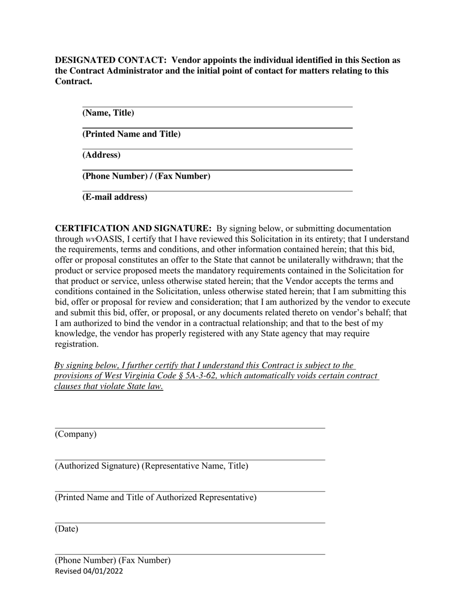 Instructions to Vendors Submitting Bids (Agency Delegated Procurements Only) - West Virginia, Page 19