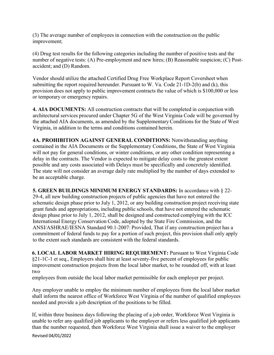 Instructions to Vendors Submitting Bids - West Virginia, Page 21