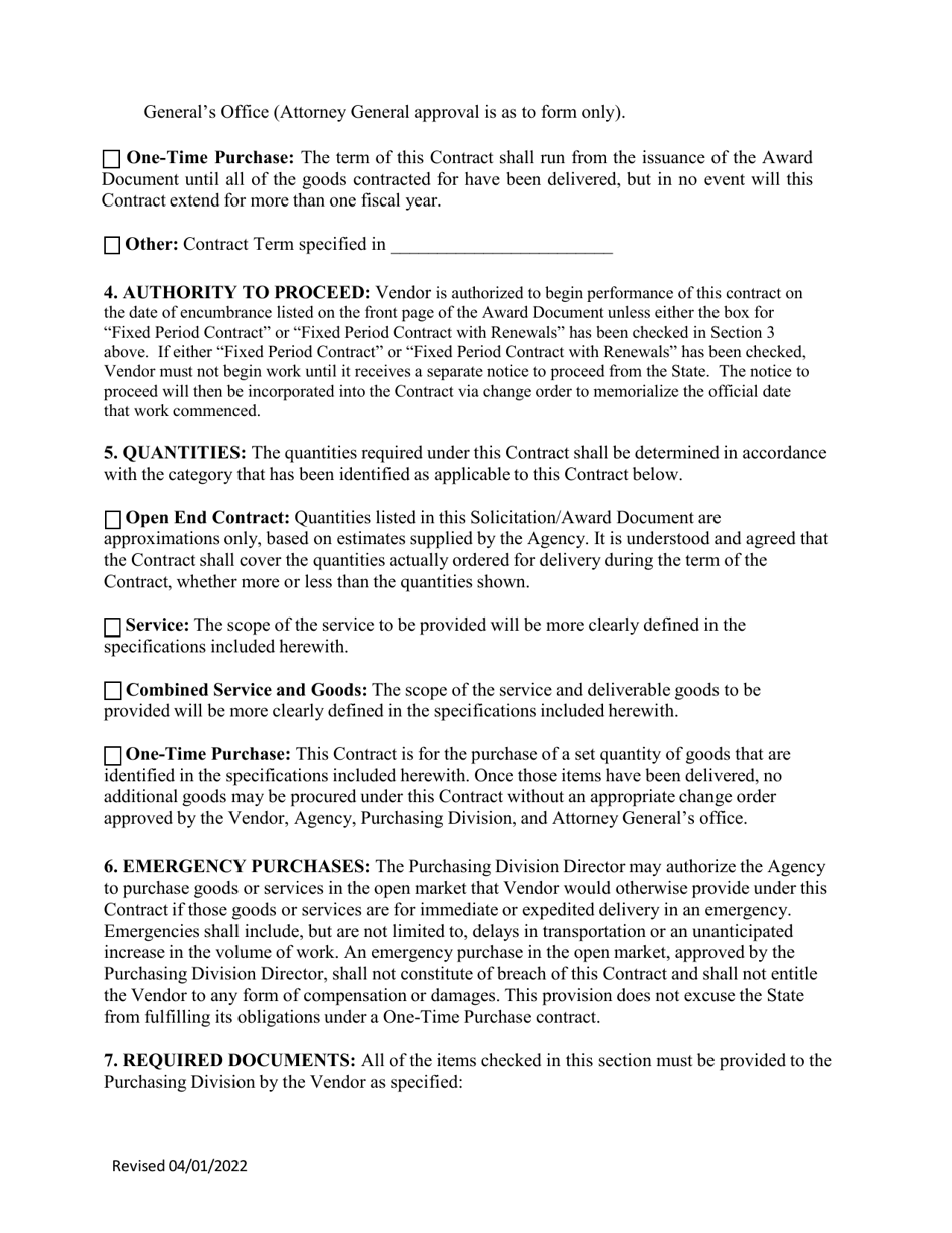 Instructions to Vendors Submitting Bids - West Virginia, Page 9