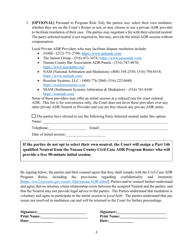 Civil Case Adr Program Assignment Form - Nassau County, New York, Page 2
