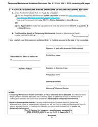 Temporary Maintenance Guidelines Worksheet for Divorces on or After 10/25/15 - New York, Page 2