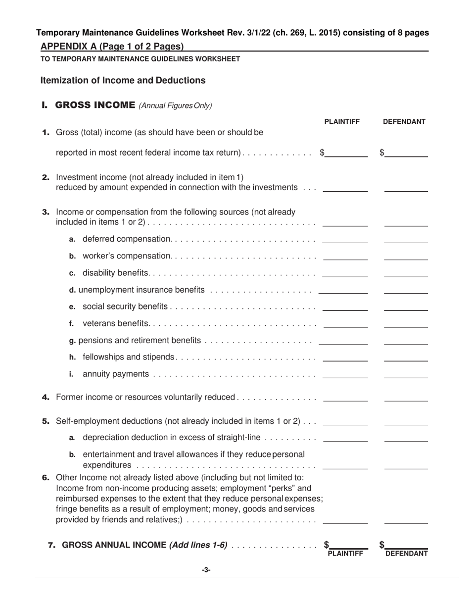 Temporary Maintenance Guidelines Worksheet for Divorces on or After 10 / 25 / 15 - New York, Page 3