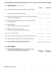 Temporary Maintenance Guidelines Worksheet for Divorces on or After 10/25/15 - New York, Page 4