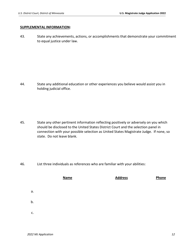U.S. Magistrate Judge Application Form - Minnesota, Page 13