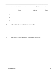 U.S. Magistrate Judge Application Form - Minnesota, Page 14