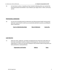 U.S. Magistrate Judge Application Form - Minnesota, Page 5