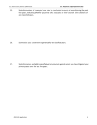 U.S. Magistrate Judge Application Form - Minnesota, Page 7