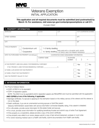 Veterans Exemption Initial Application - New York City, Page 4
