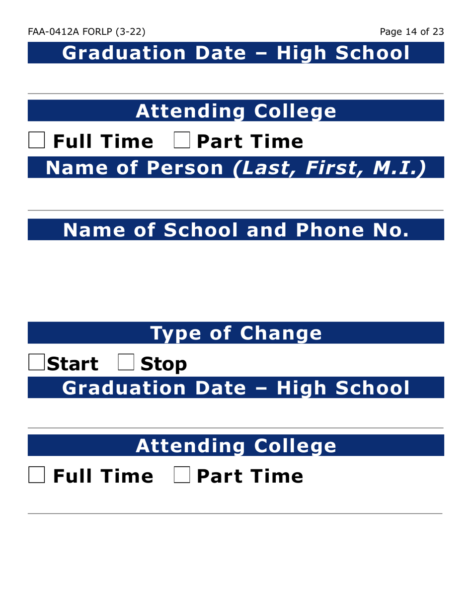 Form FAA-0412A-LP Change Report (Large Print) - Arizona, Page 14