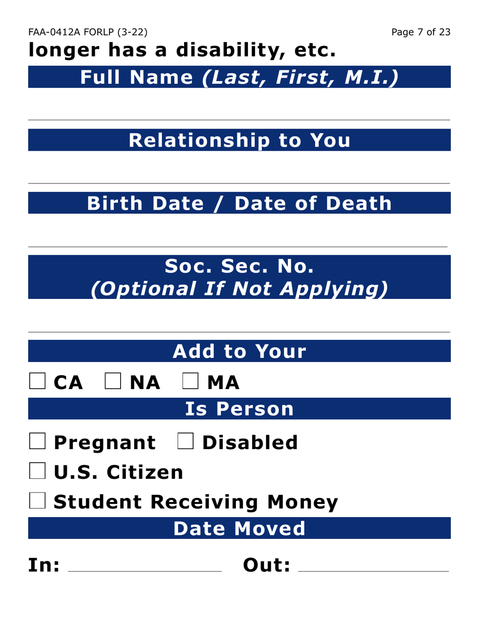 Form FAA-0412A-LP Change Report (Large Print) - Arizona, Page 7