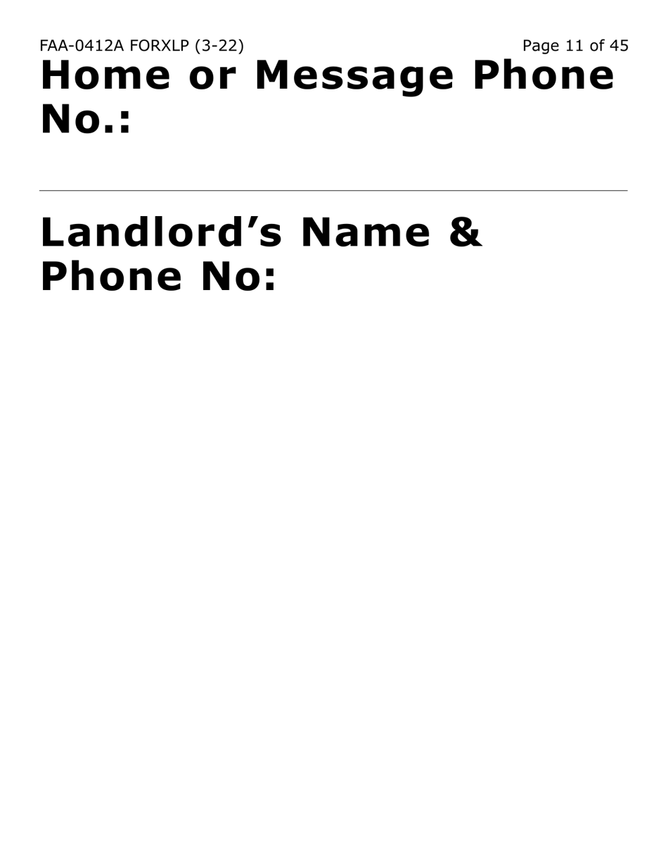 Form FAA-0412A-XLP Change Report (Extra Large Print) - Arizona, Page 11