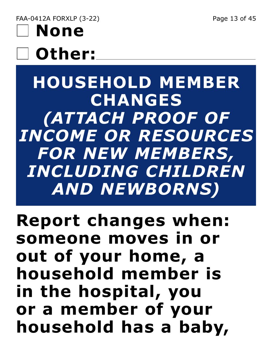 Form FAA-0412A-XLP Change Report (Extra Large Print) - Arizona, Page 13