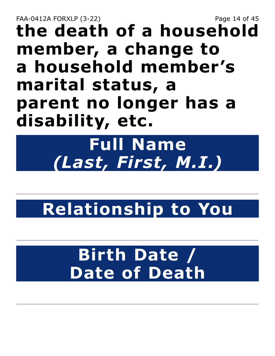 Form FAA-0412A-XLP Change Report (Extra Large Print) - Arizona, Page 14