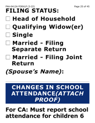 Form FAA-0412A-XLP Change Report (Extra Large Print) - Arizona, Page 25