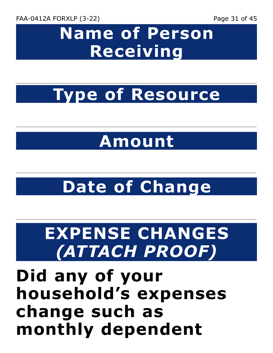 Form FAA-0412A-XLP Change Report (Extra Large Print) - Arizona, Page 31