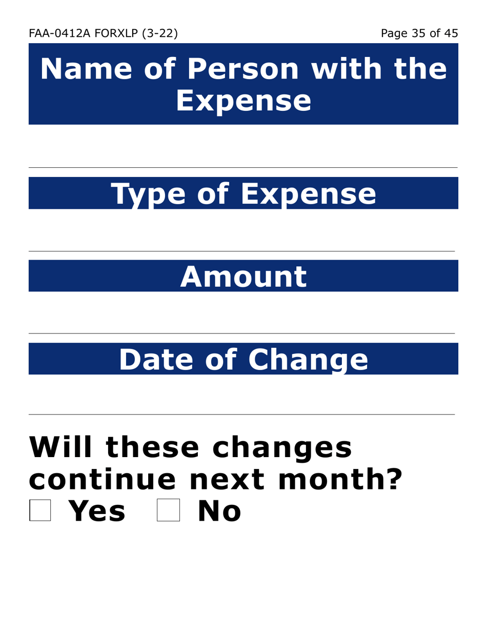 Form FAA-0412A-XLP Change Report (Extra Large Print) - Arizona, Page 35