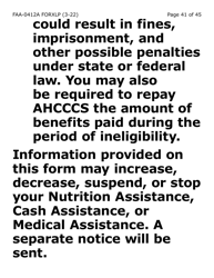 Form FAA-0412A-XLP Change Report (Extra Large Print) - Arizona, Page 41