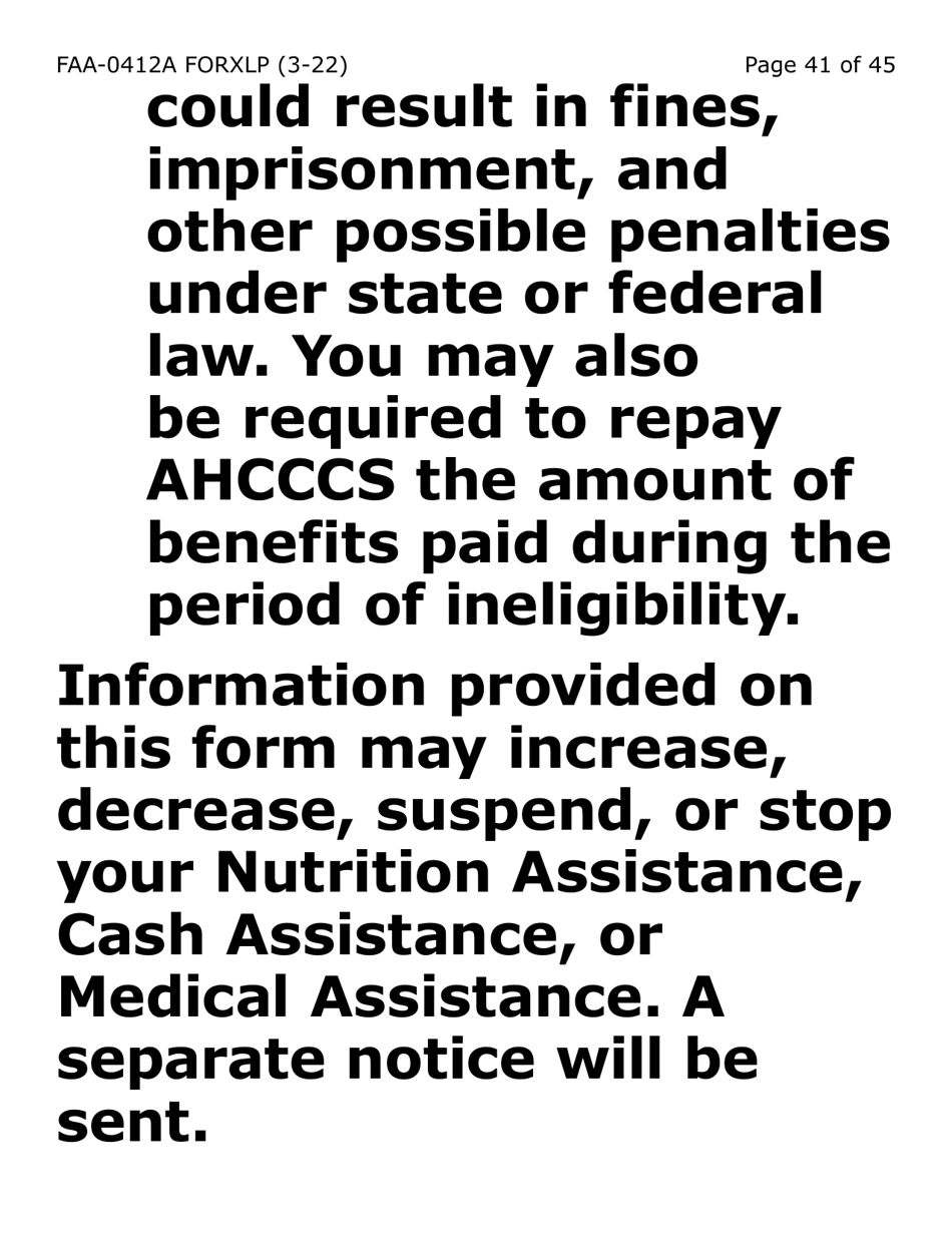 Form FAA-0412A-XLP Change Report (Extra Large Print) - Arizona, Page 41