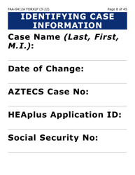 Form FAA-0412A-XLP Change Report (Extra Large Print) - Arizona, Page 8