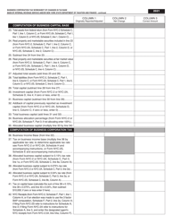 Business Corporation Tax Worksheet of Changes in Tax Base Made by Internal Revenue Service and/or New York State Department of Taxation and Finance - New York City, Page 2