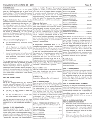 Instructions for Form NYC-2S Business Corporation Tax Return - Short Form - New York City, Page 5