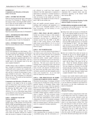 Instructions for Form NYC-1 Tax Return for Banking Corporations - New York City, Page 9