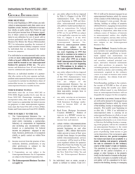 Instructions for Form NYC-202 Unincorporated Business Tax Return for Individuals and Single-Member Llcs - New York City, Page 2