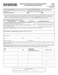 Form DR-1S &quot;Registration Application for Secondhand Dealers and Secondary Metals Recyclers&quot; - Florida, Page 3