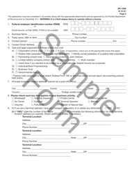 Form DR-156R Renewal Application for Florida Fuel/Pollutants License - Sample - Florida, Page 3