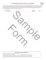 Form DR-18RS Amusement Machine Certificate Renewal Application - Second Notice - Sample - Florida, Page 3