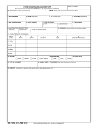 DD Form 3013 Ford Reconnsaissance Report