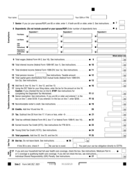 Form 540 2EZ California Resident Income Tax Return - California, Page 2