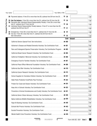 Form 540 2EZ California Resident Income Tax Return - California, Page 3