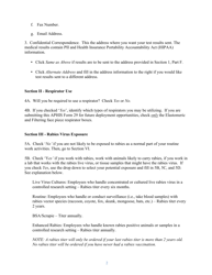 Instructions for APHIS Form 29 Occupational Exposures - Occupational Medical Monitoring Program, Page 2