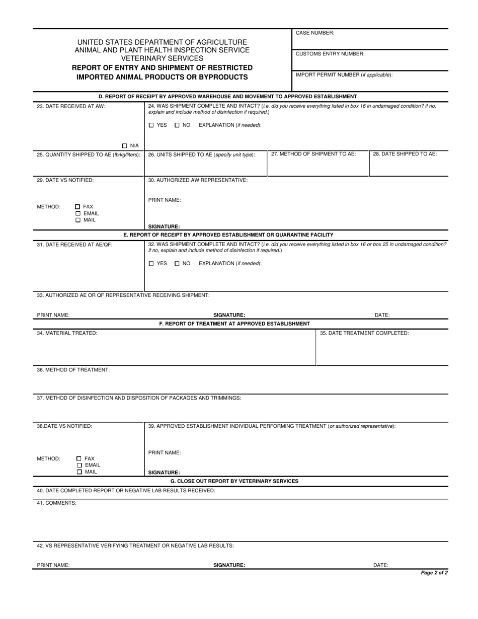 VS Form 16-78 Download Fillable PDF or Fill Online Report of Entry and ...