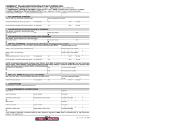 Form REG4017 Permanent Trailer Identification (Pti) Certification - California, Page 2