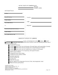 Document preview: Uniform Domestic Relations Form 27 (Uniform Domestic Relations Form 9) Waiver of Service of Summons - Ohio